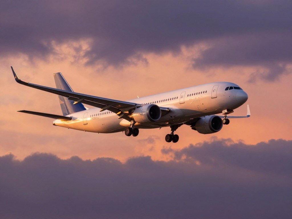 Airplane in flight representing fear of flying phobia triggers