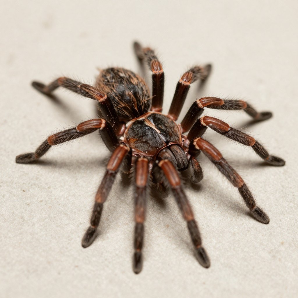 Close-up of common house spider that triggers arachnophobia fear response