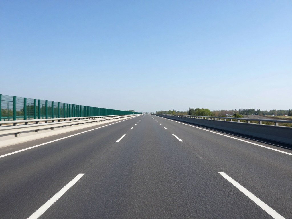 Empty highway with multiple lanes representing fear of driving on highways