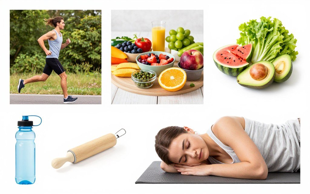 Healthy lifestyle activities supporting mental health including exercise and self-care