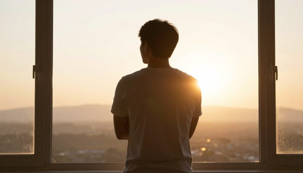 Hopeful image representing recovery and overcoming fear of being alone through mental health support