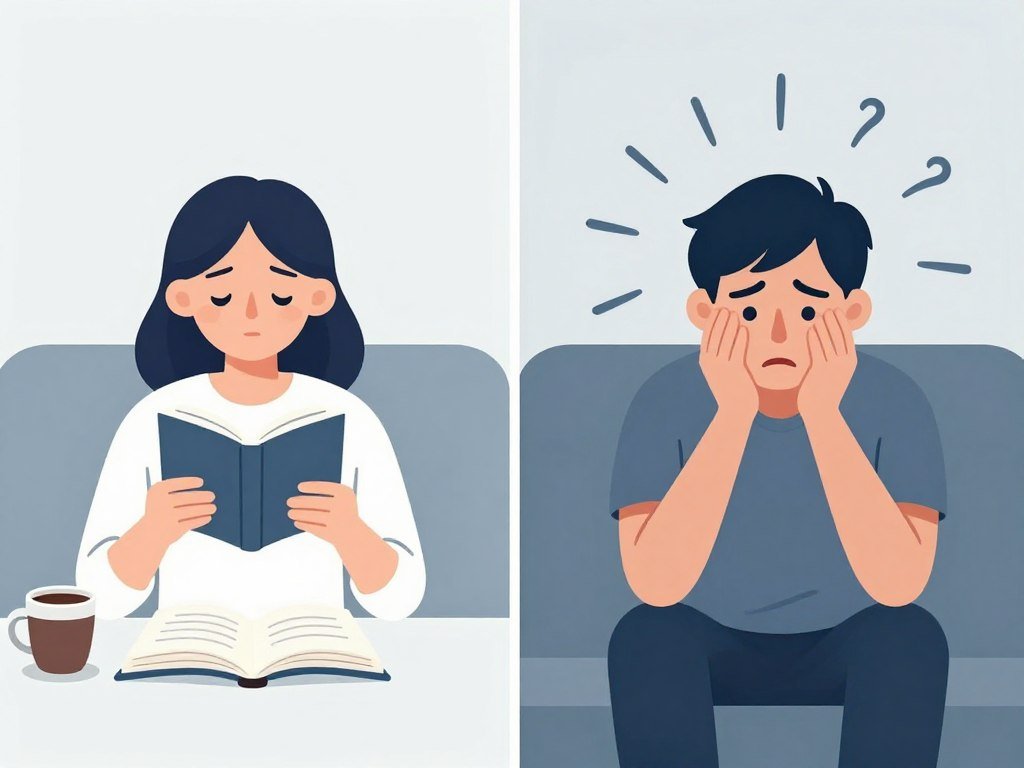 Illustration showing the difference between loneliness and monophobia phobia