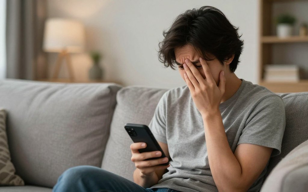 Person exhibiting avoidance behaviors characteristic of fear alone and monophobia