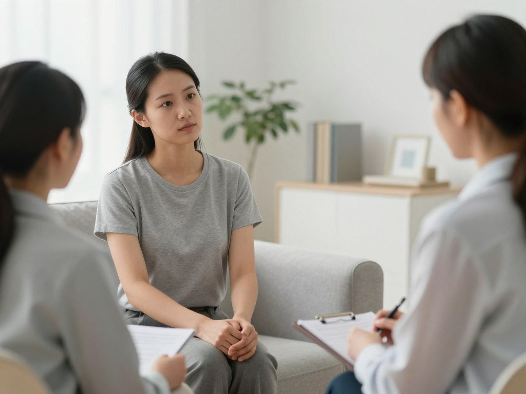 Person practicing exposure therapy techniques with support from behavioral therapy professional
