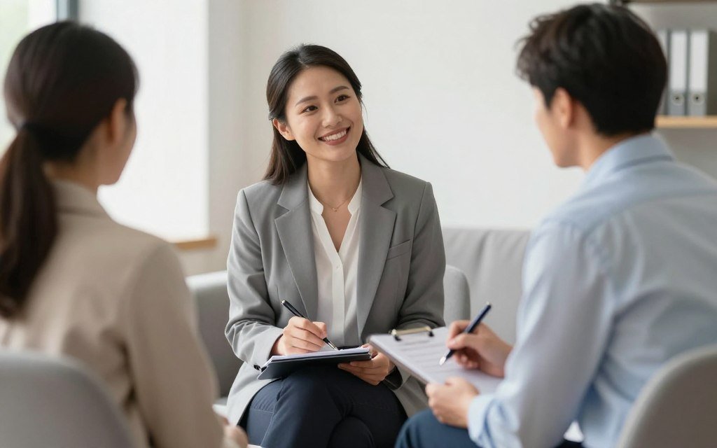 Professional therapist consultation session discussing sleep anxiety