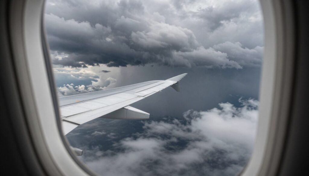 Turbulent flight conditions triggering fear of flying phobia