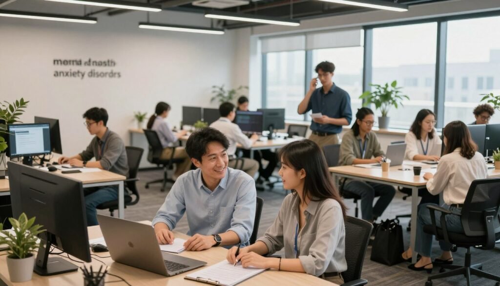 Workplace accommodations for people with specific phobias in modern office Workplace accommodations for people with specific phobias in modern office