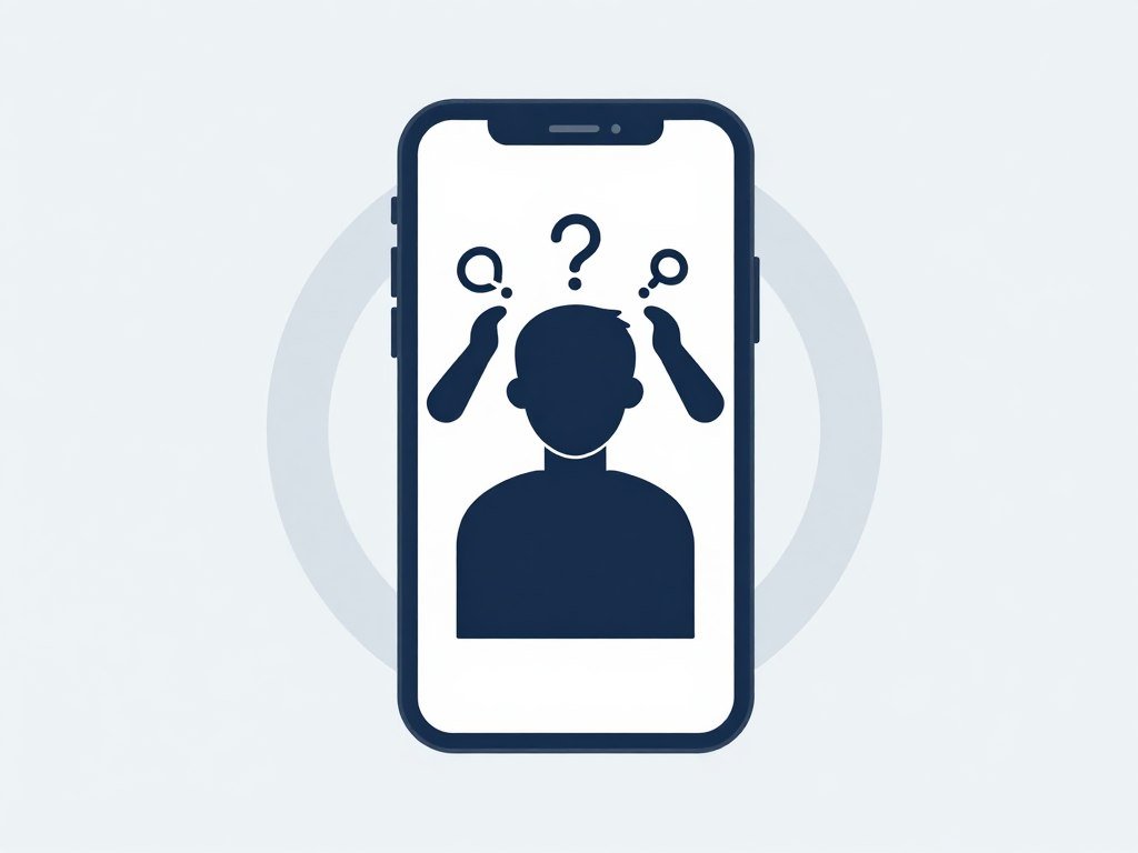 illustration showing phone phobia concept with anxious person and ringing phone