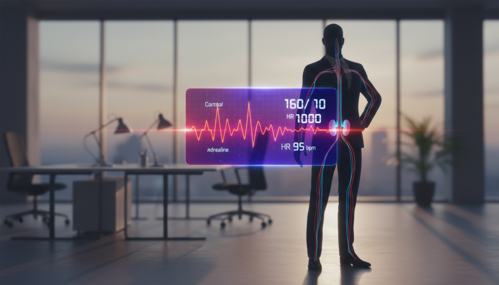 stress hormones influence blood pressure